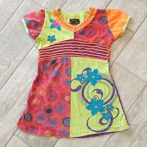 Rising International Cotton Embroidery Tunic Dress